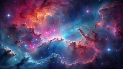 Fototapeta premium Colorful space galaxy cloud nebula, stary night cosmos, universe science astronomy, background wallpaper