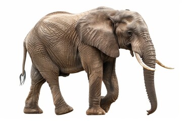 Obraz premium African elephant on white