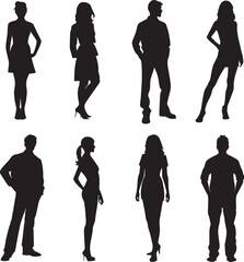 silhouettes of people