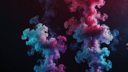 Abstract colored smoke. Neon pink purple, blue colors smoke background.