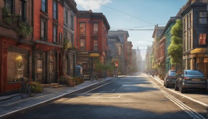 Allee in einer Stadt