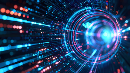 Fototapeta premium Future digital tunnel