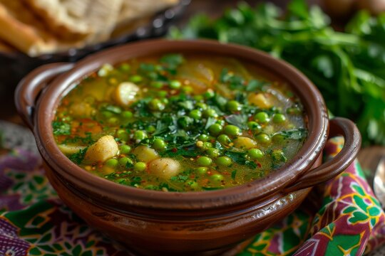 Algerian pea soup with adzhika