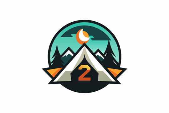  A logo for camping gear vector artwork illustration 