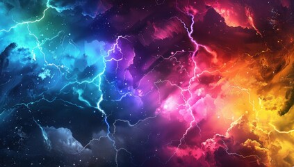 sky background with colorful clouds