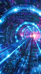 Fototapeta premium Future digital tunnel