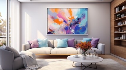 Brighten up your home with this stunning, vibrant painting, full of color and life. Perfect for any room, this piece will add a touch of elegance and sophistication.