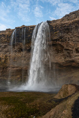 iceland, nature, landscape, outdoors, environment, waterfall, Seljalandsfoss, mountain, falls