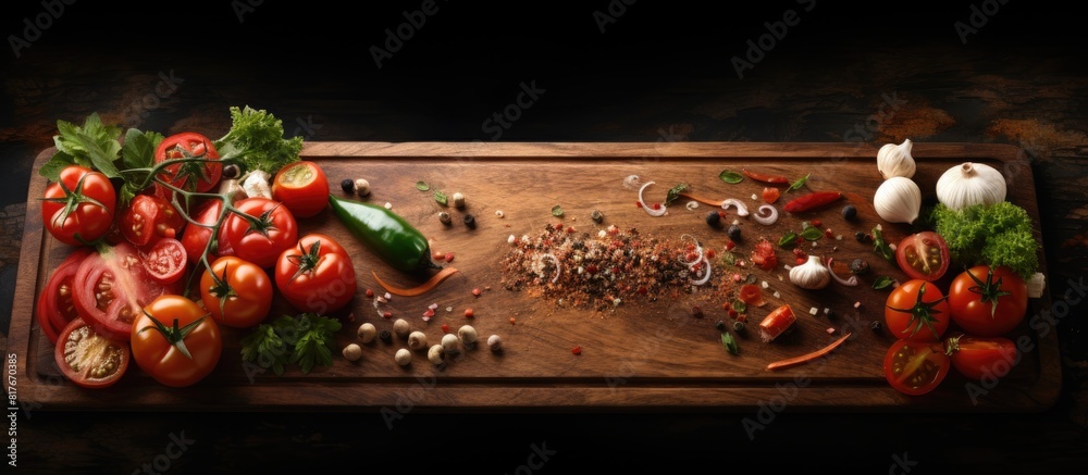 Poster Cooking board with copy space image in the background
