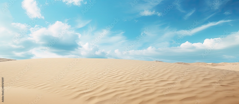 Poster a sandy beach with its textured sand is the perfect background for a copy space image