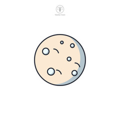 Full Moon Icon Halloween theme symbol vector illustration isolated on white background