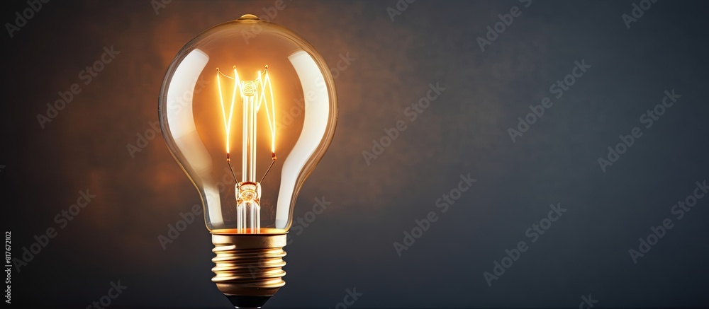 Aufkleber stock photo image of a simple bulb lamp with copy space