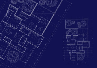 Floor plan designed building on the drawing.