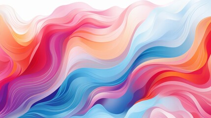 The image is a colorful abstract painting with a wave-like pattern. It has a soft and dreamy feel and would be perfect for a background or wallpaper.