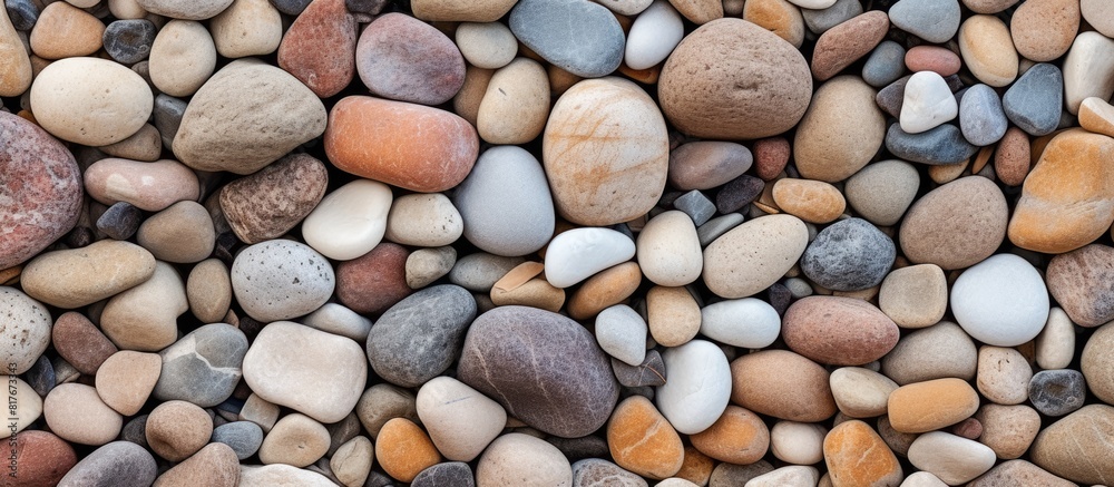 Poster close up view of rough sandstone gravel with full frame copy space image