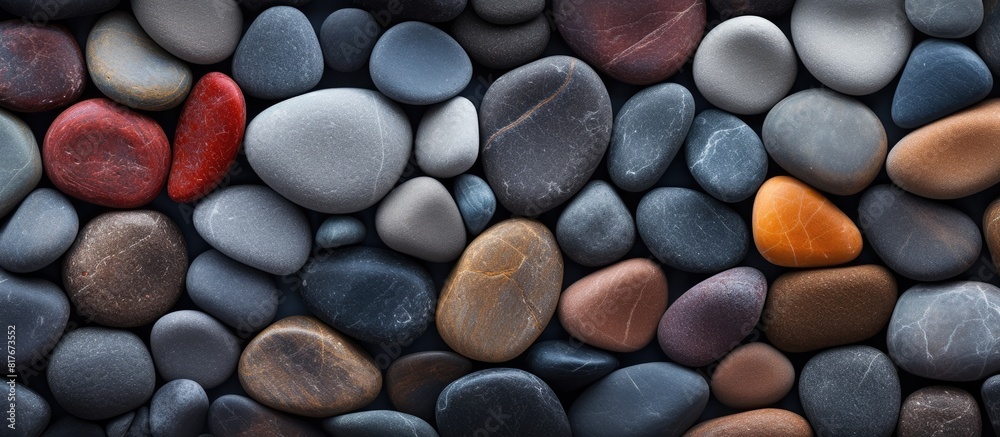 Aufkleber Copy space image of stones with a textured background 45 characters
