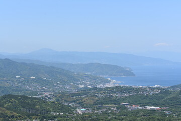 Obraz premium 大室山山頂からの風景