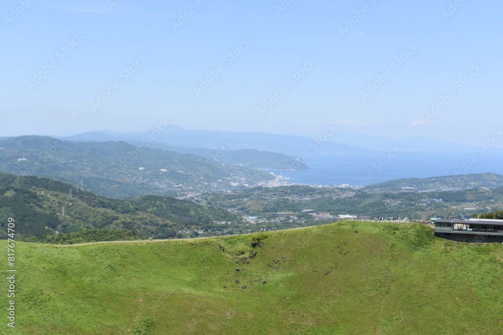 Wall mural 大室山山頂からの風景