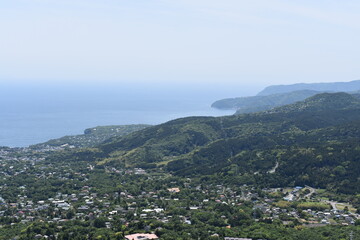 Obraz premium 大室山山頂からの風景