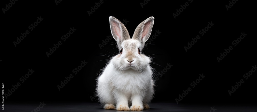 Poster a domestic rabbit with beautiful fur posing for a copy space image