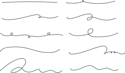 タイトルや背景にも使える華やかな手書きラインセット