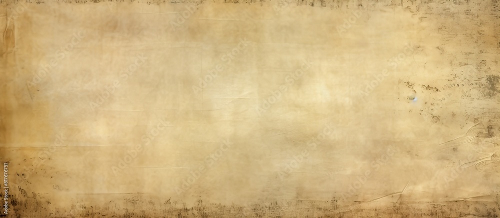 Poster Aged and weathered parchment paper texture or background with copy space image