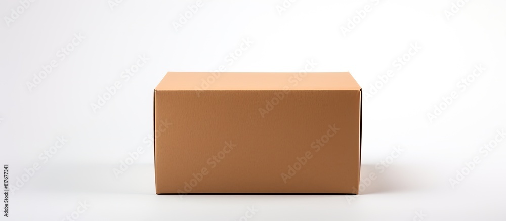 Aufkleber An isolated brown box on a white background with ample copy space for image placement