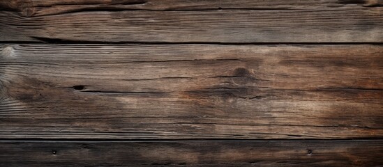 An aged wooden surface with a worn out appearance featuring a textured pattern and suitable for adding copy space in images