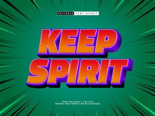 keep spirit editable text effect in kids and simple text style
