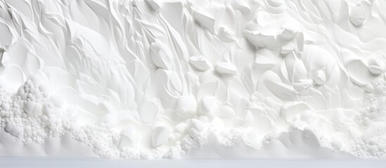 Foam on a white background with copy space image - Powered by Adobe