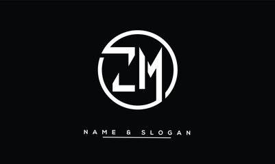 ZM, MZ, Z, M  Abstract Letters Logo Monogram