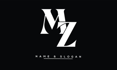ZM, MZ, Z, M  Abstract Letters Logo Monogram