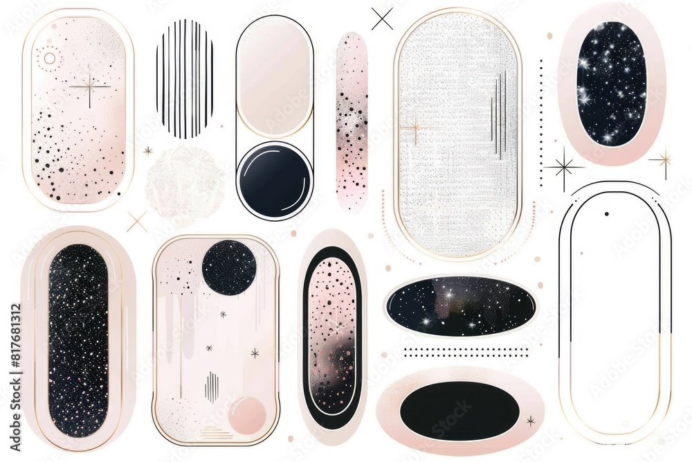 Poster Various shapes and sizes of nails for different projects. Ideal for construction and DIY themes