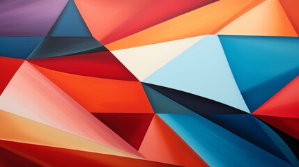 Obraz premium The image is an abstract painting with bright colors