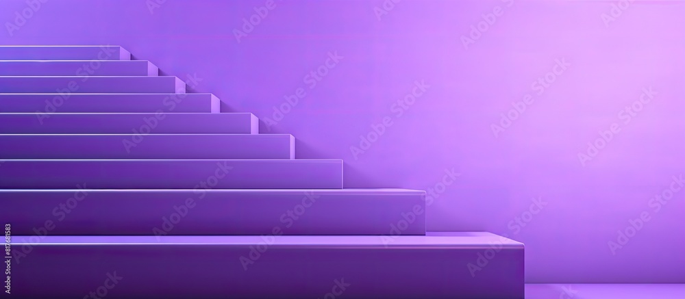Aufkleber a growth and challenge concept is portrayed through an image of stairs against a purple background p