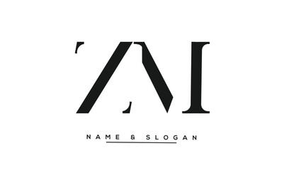 ZM, MZ, Z, M  Abstract Letters Logo Monogram