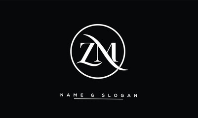 ZM, MZ, Z, M  Abstract Letters Logo Monogram