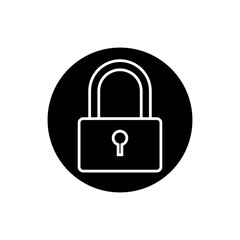 Lock icon vector. Closed illustration sign. Padlock symbol or logo.