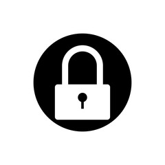 Lock icon vector. Closed illustration sign. Padlock symbol or logo.