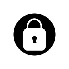 Lock icon vector. Closed illustration sign. Padlock symbol or logo.