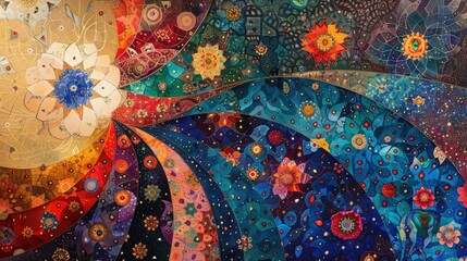 Captivating Tapestry of Islamic Art Vibrant Patterns and Geometric Designs