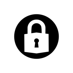 Lock icon vector. Closed illustration sign. Padlock symbol or logo.