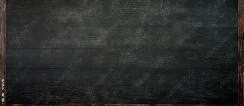 Poster school blackboard with scratches hanging on the wall providing a blank space for an image. creative 