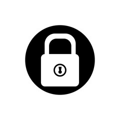 Lock icon vector. Closed illustration sign. Padlock symbol or logo.