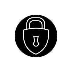 Lock icon vector. Closed illustration sign. Padlock symbol or logo.