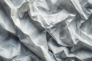 An abstract image of crumpled fabric, with folds and creases creating interesting textures and shadows.