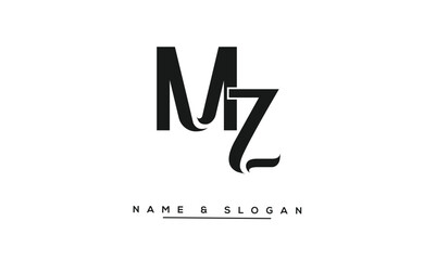 ZM, MZ, Z, M  Abstract Letters Logo Monogram