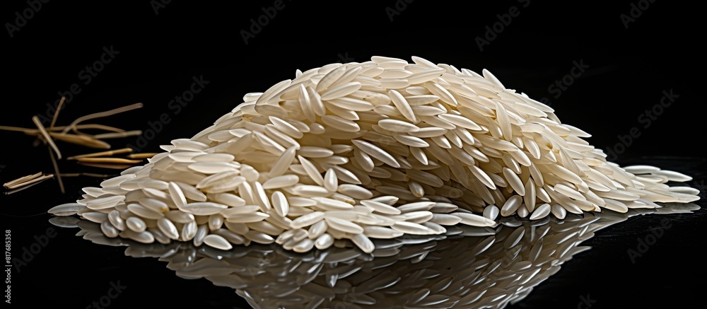Poster an isolated copy space image of rice set against a black background