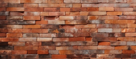 Fototapeta premium An abstract background closeup showcasing the texture of bricks with empty copy space for use as a template