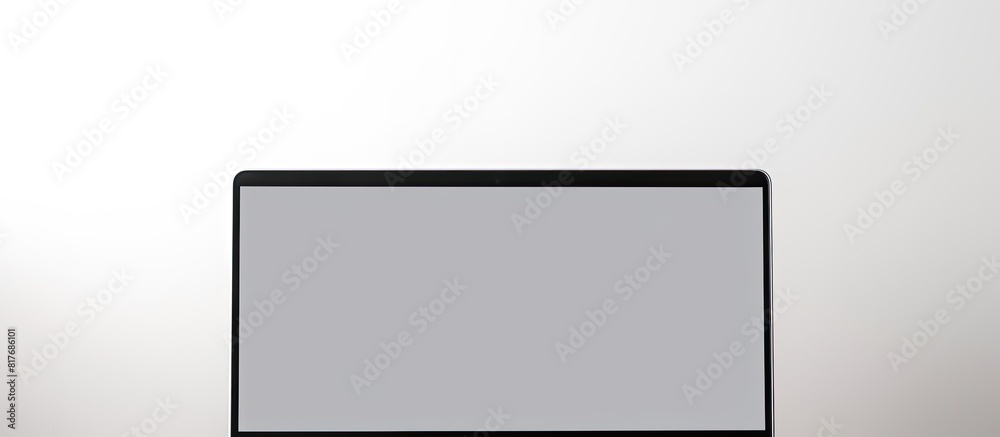 Leinwandbilder A laptop sitting alone on a white background leaving empty space for adding images or text. Creative banner. Copyspace image